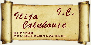 Ilija Čaluković vizit kartica